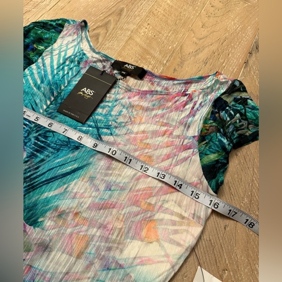 A.B.S by Allen Schwartz Dress Size M Tshirt style vacation NWT - Picture 4 of 6